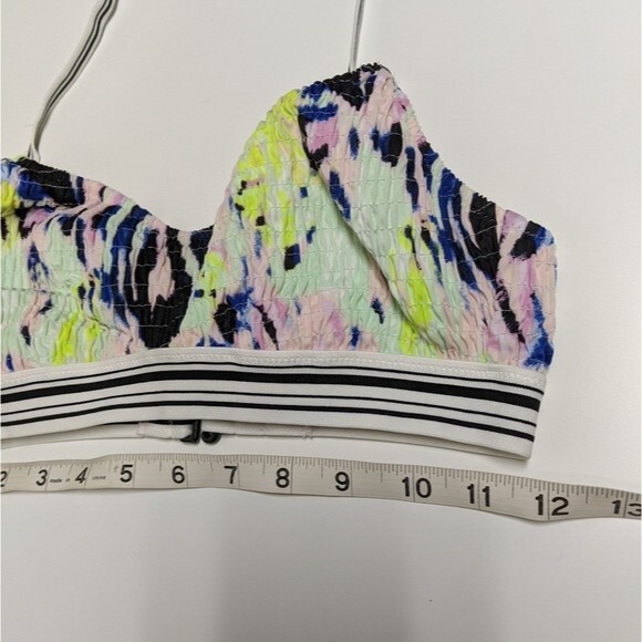 Victoria's Secret Swimsuit Bikini Ruched Top Medium Multicolor Tie Dye M - Picture 4 of 8